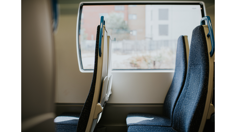 An interior of a train carriage