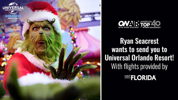 Ryan Seacrest’s Universal Orlando Resort Holidays Sweepstakes
