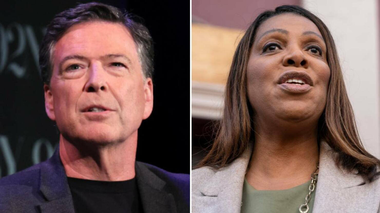 James Comey (L), Letitia James