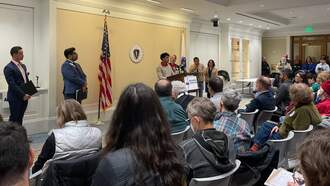 Rally Held At State House In Boston In Support For Pushing Back Against ICE