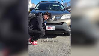 WATCH: WBZ NewsRadio's Matt Shearer Meets A Mass. BORT License Plate Owner