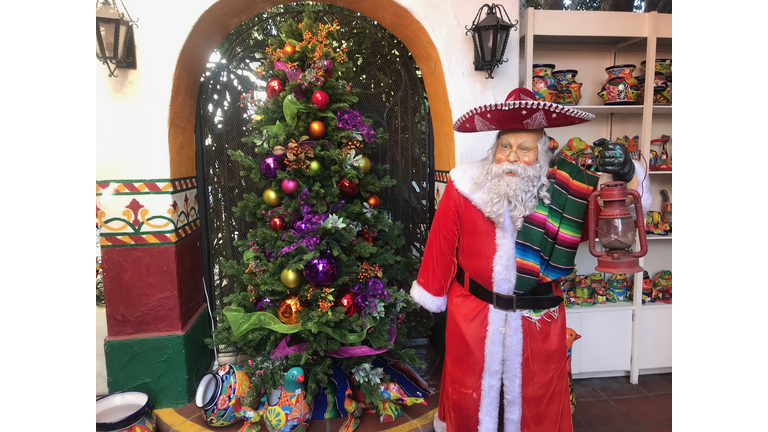 A Christmas holiday display in San Diego's Old Town.