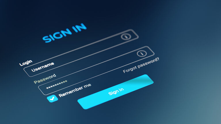 Login Authentication Screen with Username and Password Input Fields