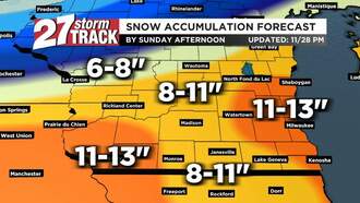 Winter storm brings steady, accumulating snow across much of Wisconsin