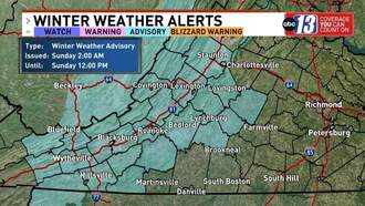 Winter Weather Advisory Issued For Our Area For Sunday Morning