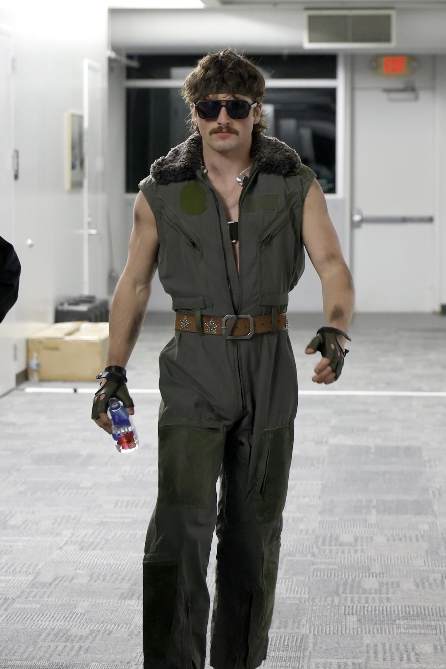 Benson Boone Performs During Visa Live at the Rocket Garden