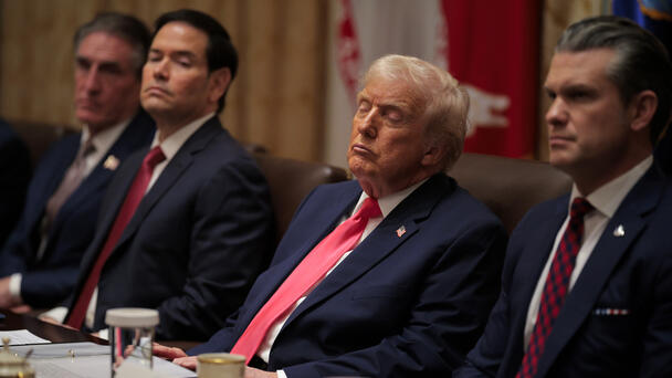 Trump Says He’s 'Sharper' Than Ever, Then Seems To Sleep In Cabinet Meeting