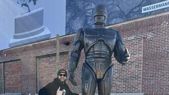 RoboCop Statue Finally Arrives in Detroit, and James Visits “His” Statue