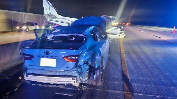 New Video Shows Exact Moment Plane Smashes Into Car On US Highway