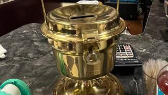 Market Diner's "Golden Kettle" Displayed Year Round for The Salvation Army