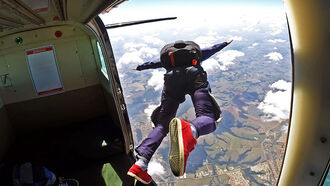 Watch: Plane Snags Skydiver's Parachute During Jump