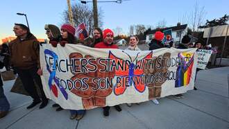 Waltham Teachers Walk Out Before Class To Protest ICE