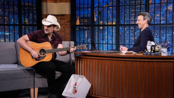 Watch: Brad Paisley Reveals Everything 'That Crazy Elf (On The Shelf)' Did