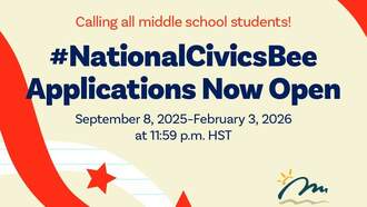 Applications For National Civics Bee Still Open in Murrieta