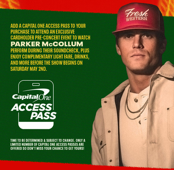Capital One Cardholders can add an Access Pass to their presale purchase to attend an exclusive cardholder event with a soundcheck performance by an artist from the lineup!
