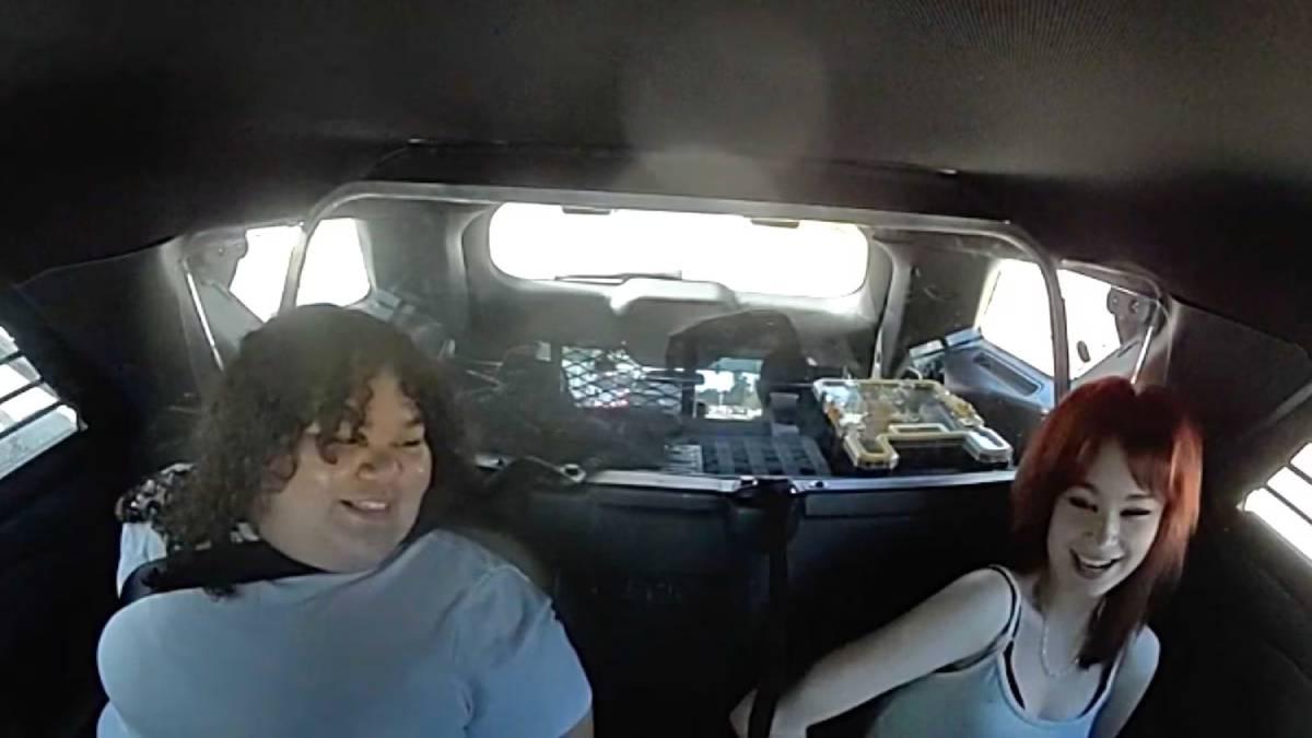 Isabelle Valdez, 15, and Lois Lippert, 14 