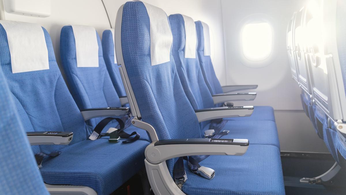 Seats in aircraft cabin