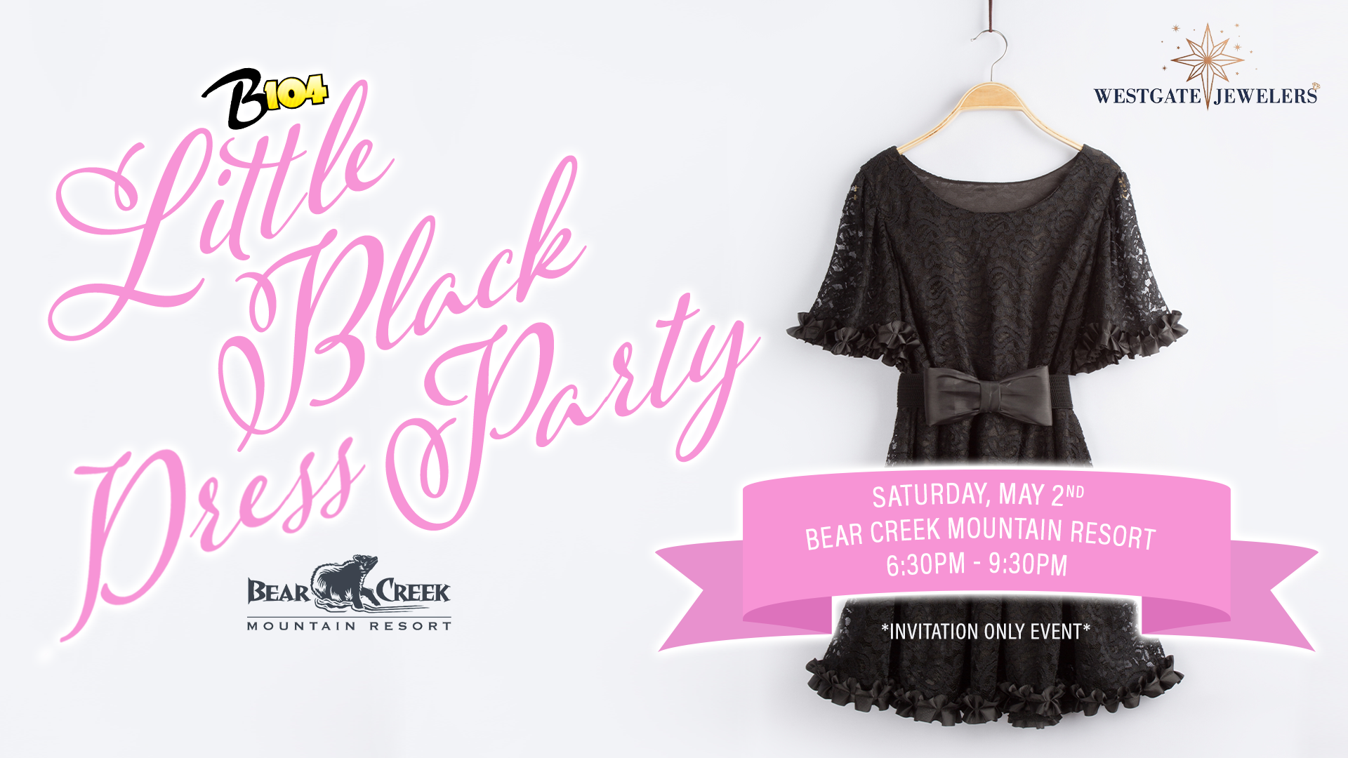 open lace back dress Little Black Dress Invitation Bridal Shower