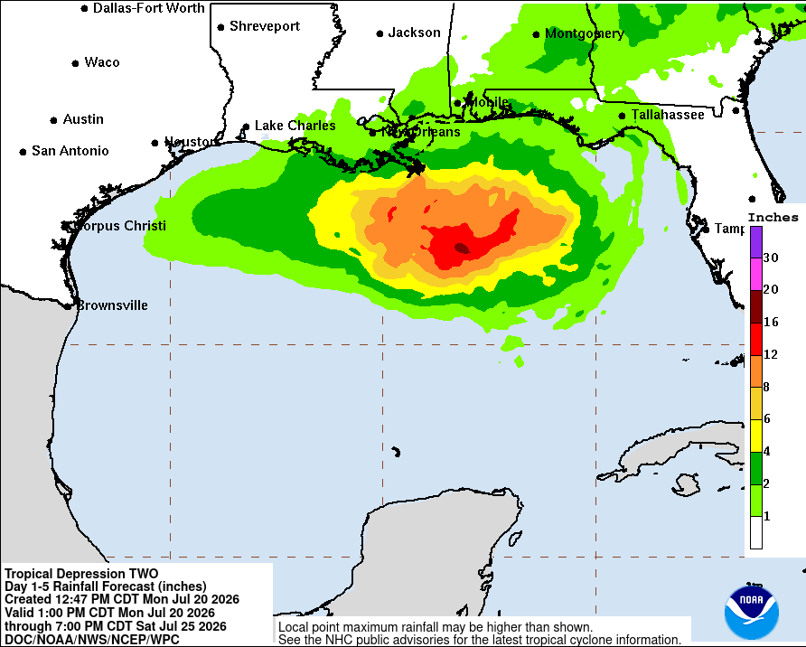 NHC: TD Two Still Drifting In Gulf Monday Afternoon | News Talk