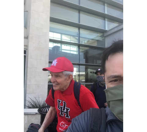 The Houston Cougars at the Final Four 2021 -- Hey, It's Mattress Mack!!! Thanks Mack!
