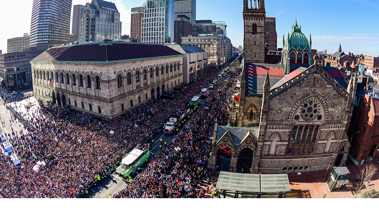 patriots nfl new england super bowl parade overhead