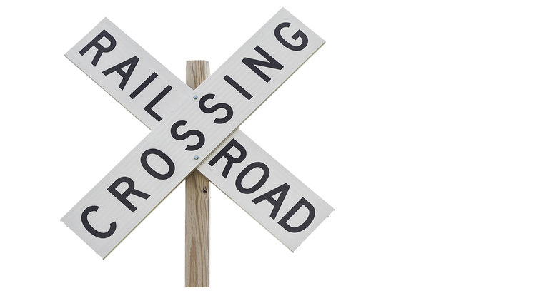 train crossing railroad sign generic istock stock