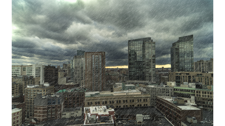 Downtown Boston, Rain,