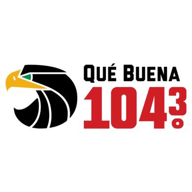 Qué Buena 104.3 FM logo