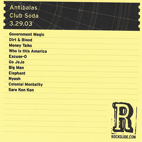 Club Soda - Montreal, QUE - 3.29.03