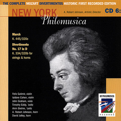 The Complete Mozart Divertimentos Historic First Recorded Edition CD 6