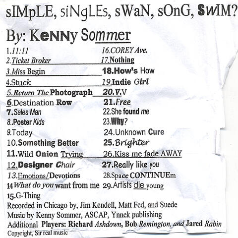 Simple Singles Swan Song Swim