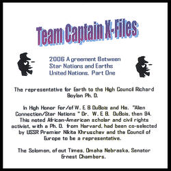 The Team Captains Meet. The  2006 Agreement Between Star Nations