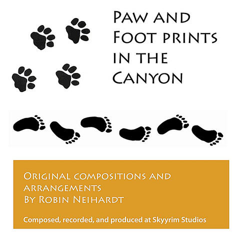 Paw and Foot Prints in the  Canyon