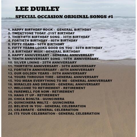 Special Occasion Original Songs #1