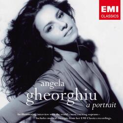 Narration link into Angela Gheorghiu interview"on dramatic color in singing"