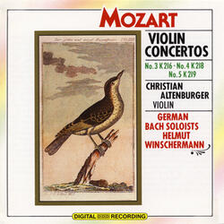 Concerto For Violin And Orchestra No. 3 In G Major, K 216 - Allegro