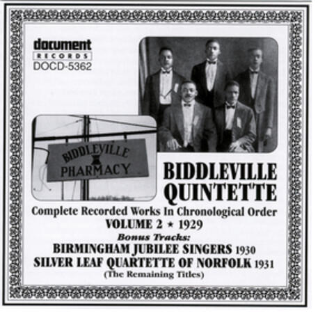 Biddleville Quintette Vol. 2 (1926-1929)