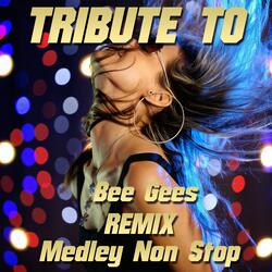 Tribute to Bee Gees Remix Medley Non Stop: You Should Be Dancing / More Than a Woman / Night Fever / How Deep Is Your Love / Tragedy / Stayin' Alive / Too Much Heaven / Payin' the Price of Love / To Love Somebody / Run to Me / Words / Massachussets