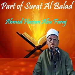 Part of Surat Al Balad