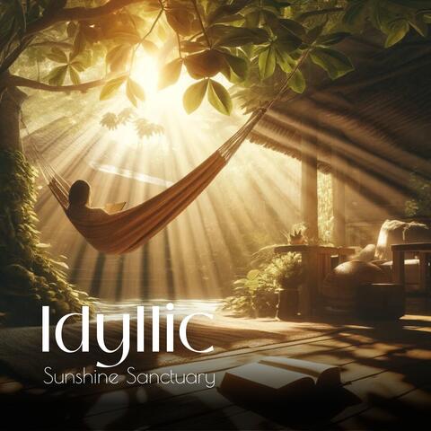 Idyllic Sunshine Sanctuary: Lazy Afternoon, Gentle Breeze, Book in Lap, Sun Dappling Through Leaves