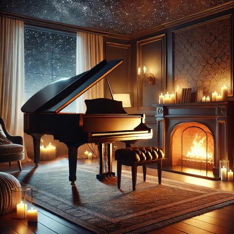 Night Piano & Fireplace