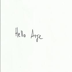 Hello Angie