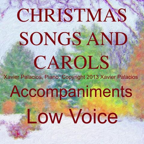 Christmas Songs and Carols Accompaniments for Low Voice (12 Favorites)