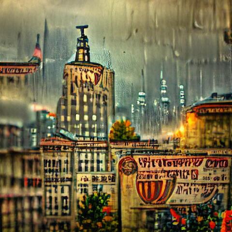 Vintage Rainy City
