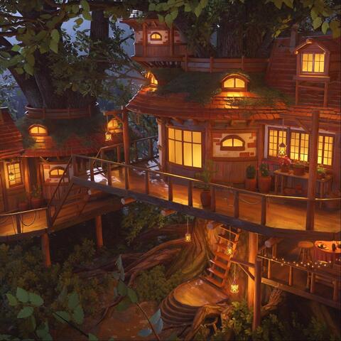Reehouse in the Deep Forest with Rain Sounds and Relaxing Nature