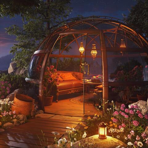 Nighttime Garden Dome Ambience with Calming Nature Sounds