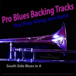 Pro Blues Backing Tracks (South Side Blues in A) [12 Blues Choruses With Tips for Trombone Players]
