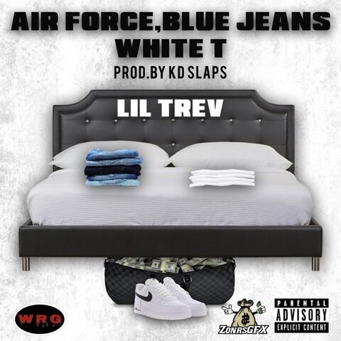 Air Force Blue Jeans White T