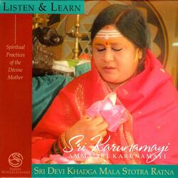 Amma Teaches Sri Devi Khadgamala Stotra Ratna