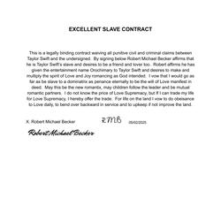 Excellent Slave Contract